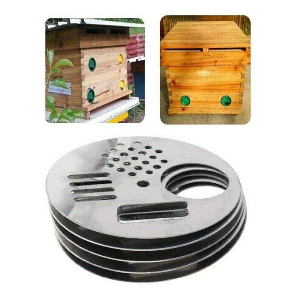 10 Pcs Stainless Steel Hive Entrance Beekeeping Metal Round Honeycomb Nest Gate