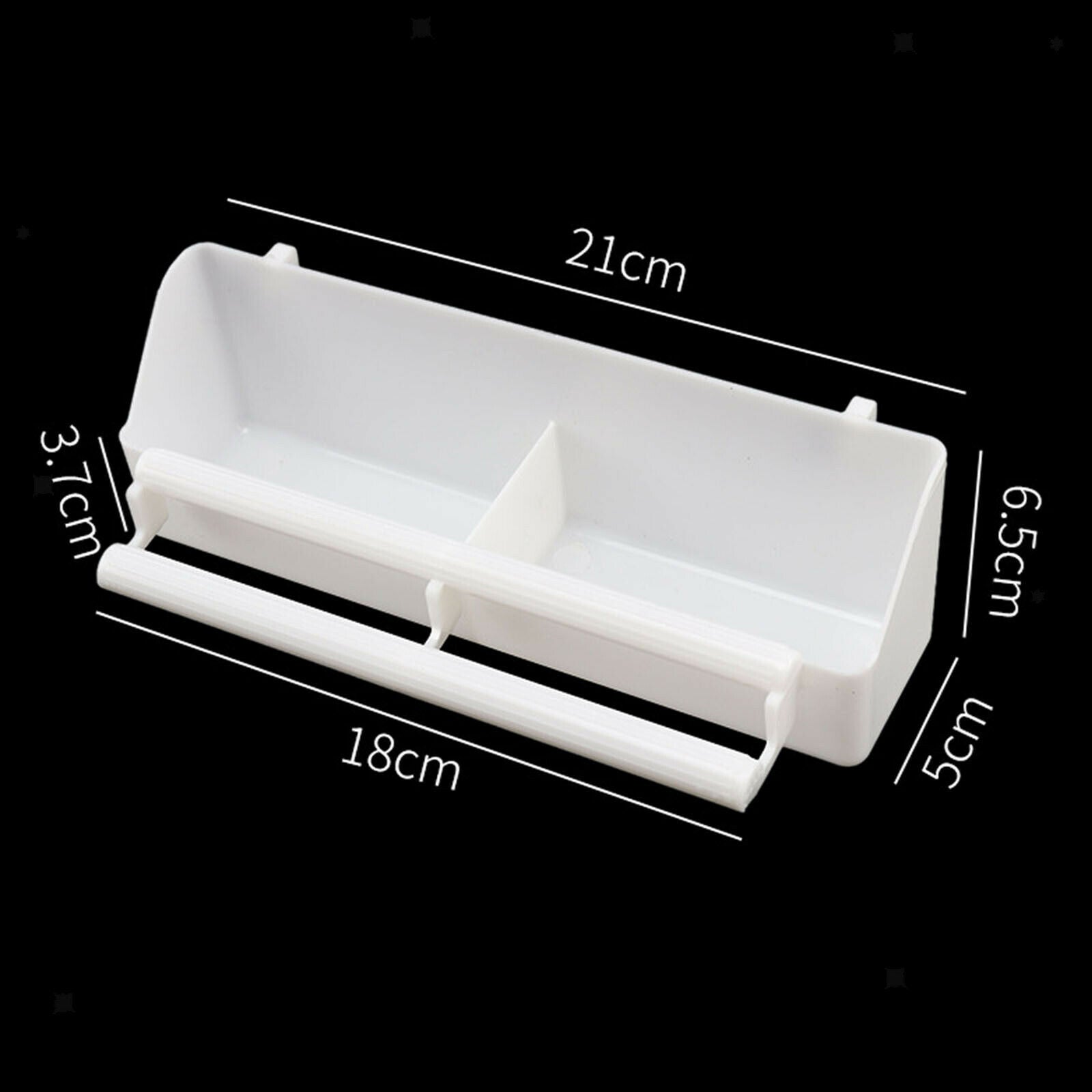 Pet Bird Food Feeder Bowl Cups Standing Frame Plastic White Waterer for Cage