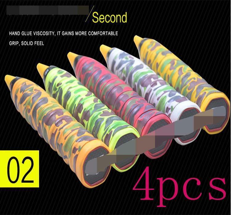 4Pcs Stretchy Anti Slip Racket Bat Roll Tennis Badminton Handle Grip Tape Camo