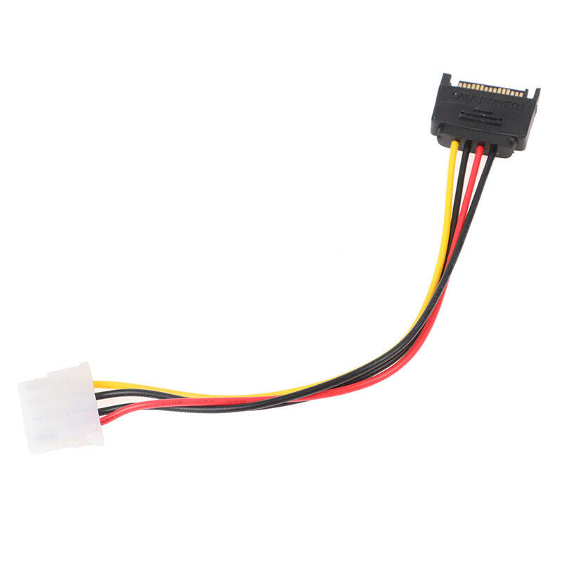 15 Pin SATA Male to 4 Pin Molex Female IDE HDD Power Hard Drive Cab.l8