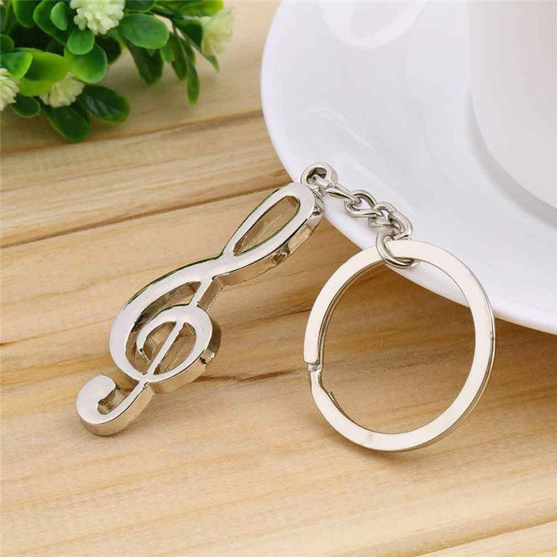 Metal Musical Note Key Ring Keyfob-Keyring Music Symbol Keychain fashion Gift