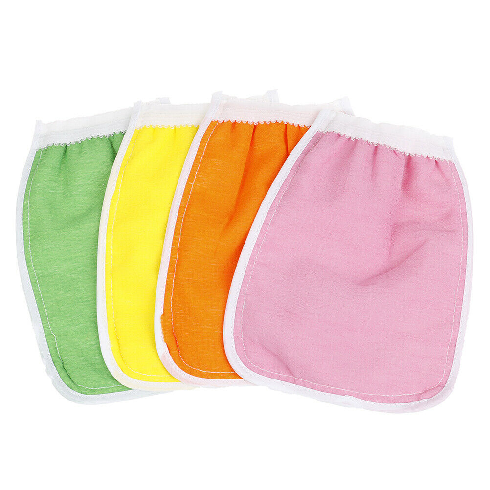 1PC Shower Exfoliator Two-sided Bath Glove Body Cleaning Scrub Mitt Ran..l8