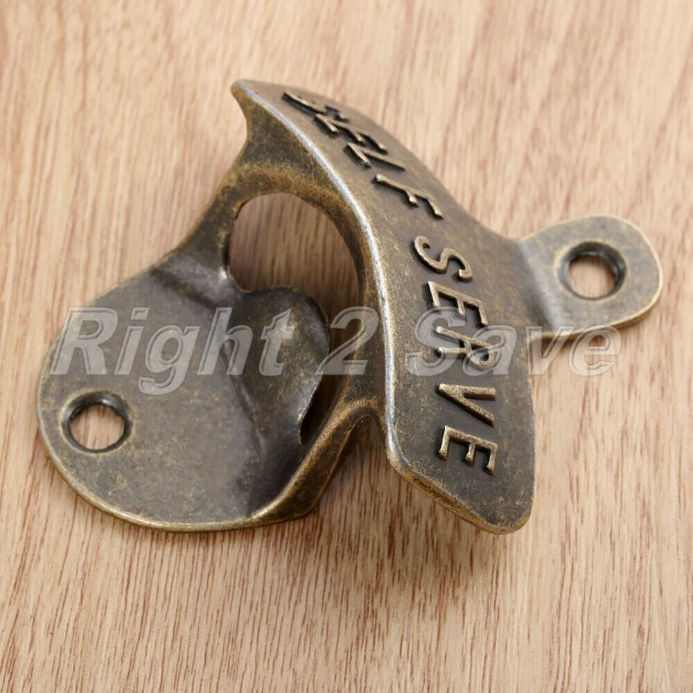 Zinc Alloy Bottle Opener Wall Mounted Beer Soda Corkscrews Tool Bar Party Club