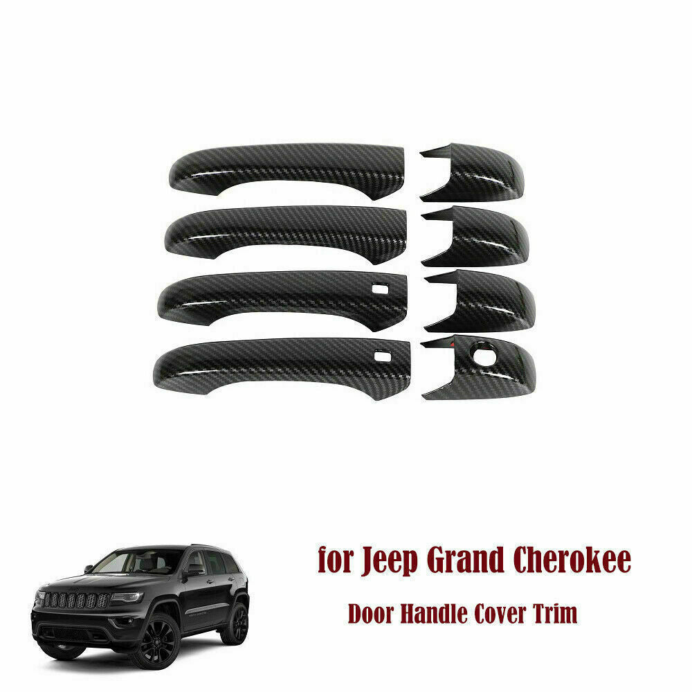 Exterior Door Handle Cover Trim Carbon Fiber For Jeep Grand Cherokee Patriot