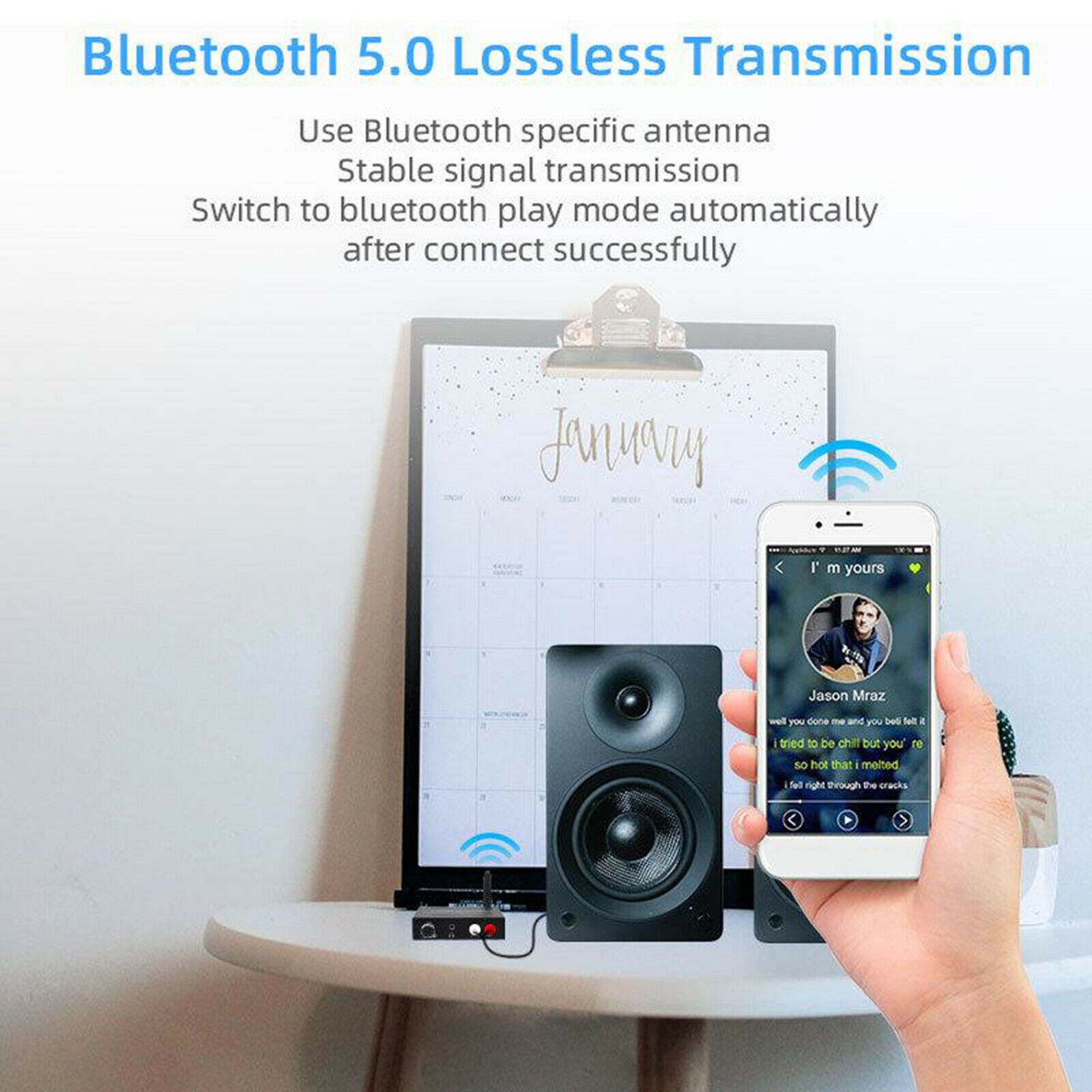 192kHz Digital to Analog Audio Converter with Bluetooth 5.0 Receiver 3.5mm Audio