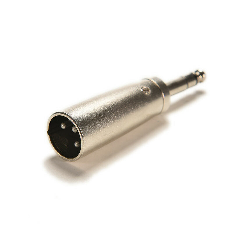 3P XLR Male Plug to 1/4" 6.35mm XLR Female Plug Stereo Microphone AdapteN HaSJC