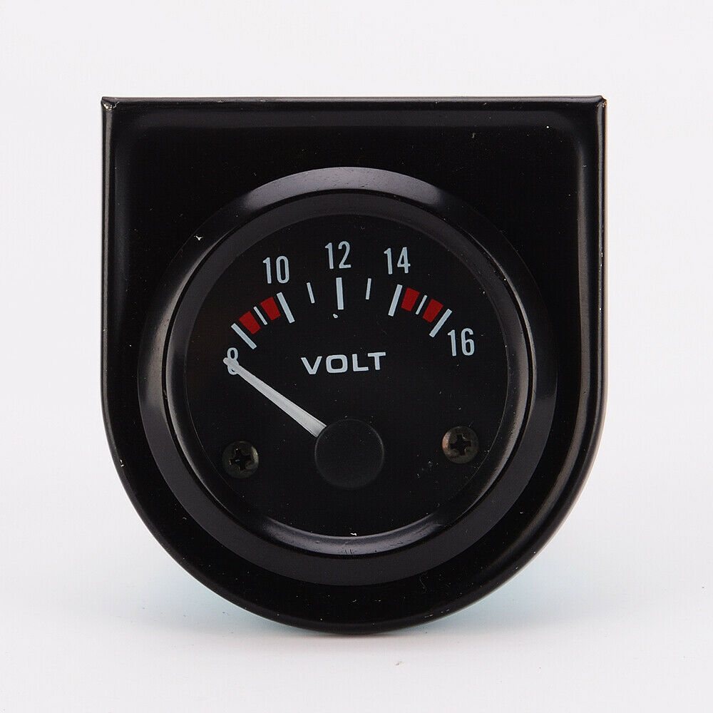 Car 8-16V Voltmeter Volt Gauge Meter 52mm Black