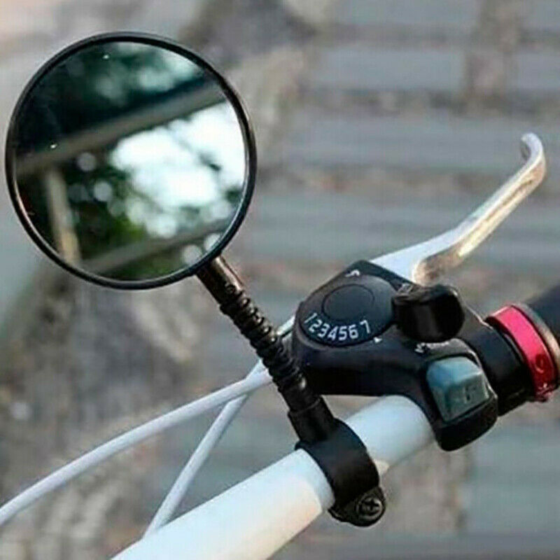 Bike Bicycle Handlebar Flexible Rear Back View Rearview Mirro&.l8