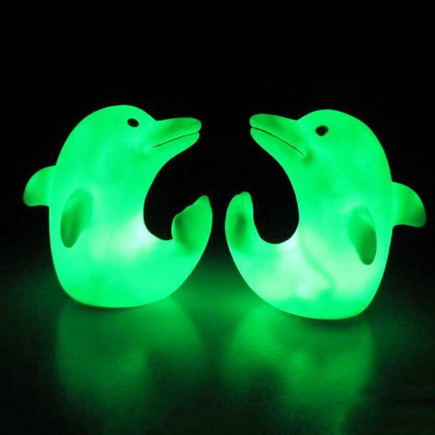 Lovely Dolphin LED Night Light 7 Changing Color Baby Bedroom Bedside Lamp