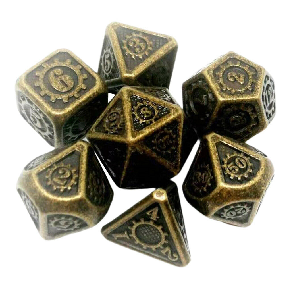 Polyhedral Multi-sided Metal Dice for Dragon Scales D&D Pathfinder RPG 02