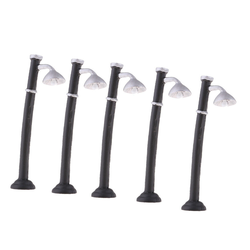 5pcs 9cm Mini Street Landscape Lawn Light Lampposts Single Head LED Lamp