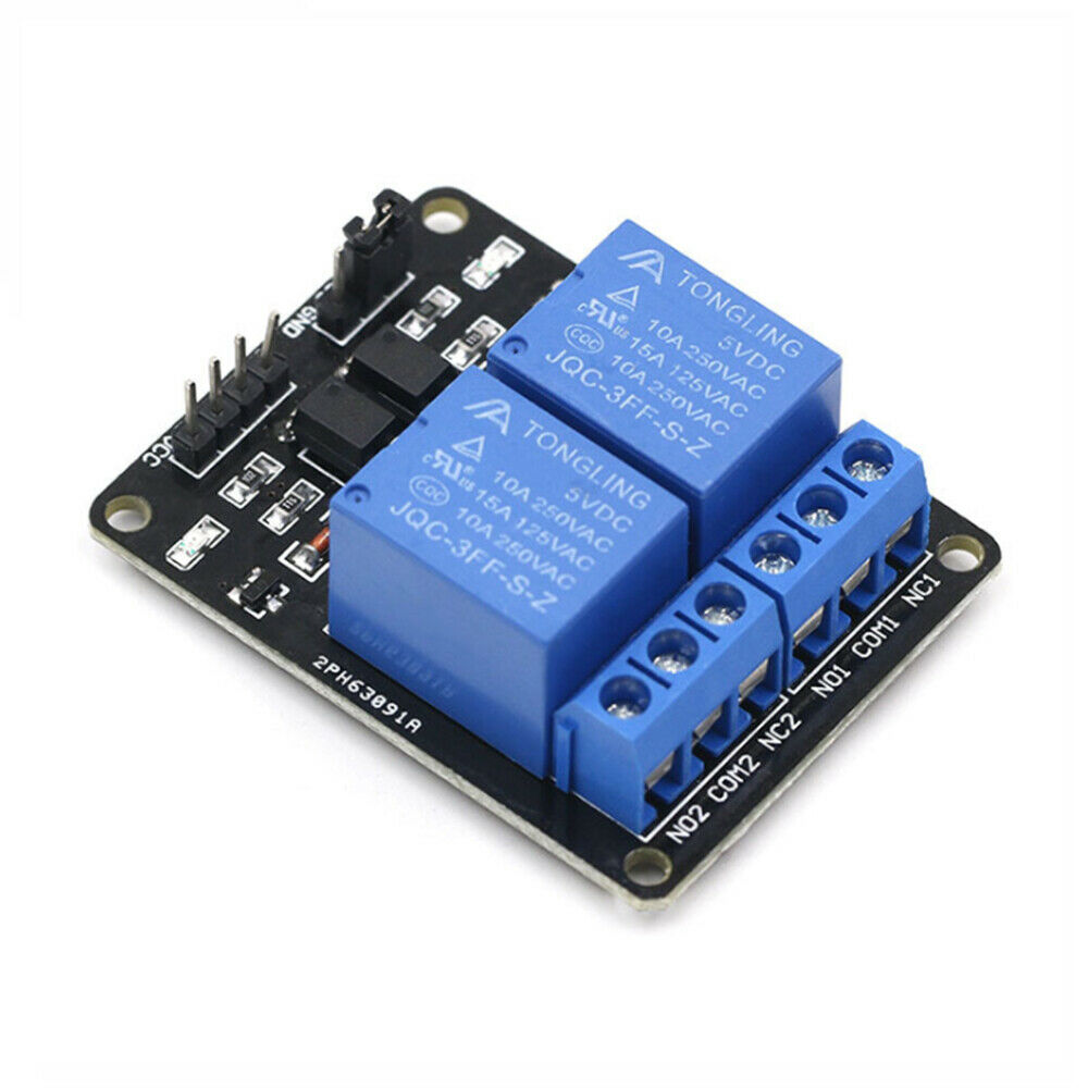 2 Way Relay Module 5V with Optocoupler Protection Relay MCU Board Accessories