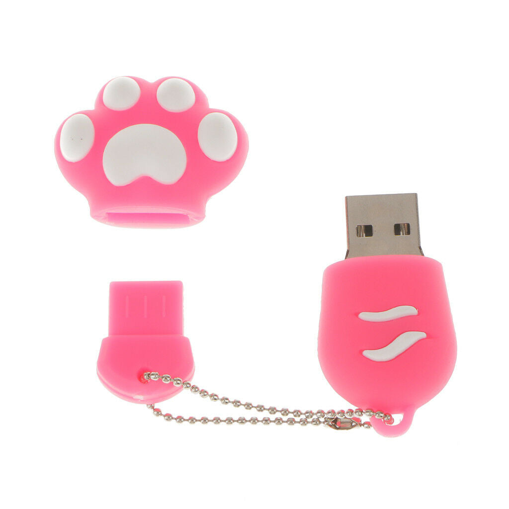 USB 2.0 Cat Paw 16GB Flash Memory Stick Storage Thumb Pen Drive U Disk Pink