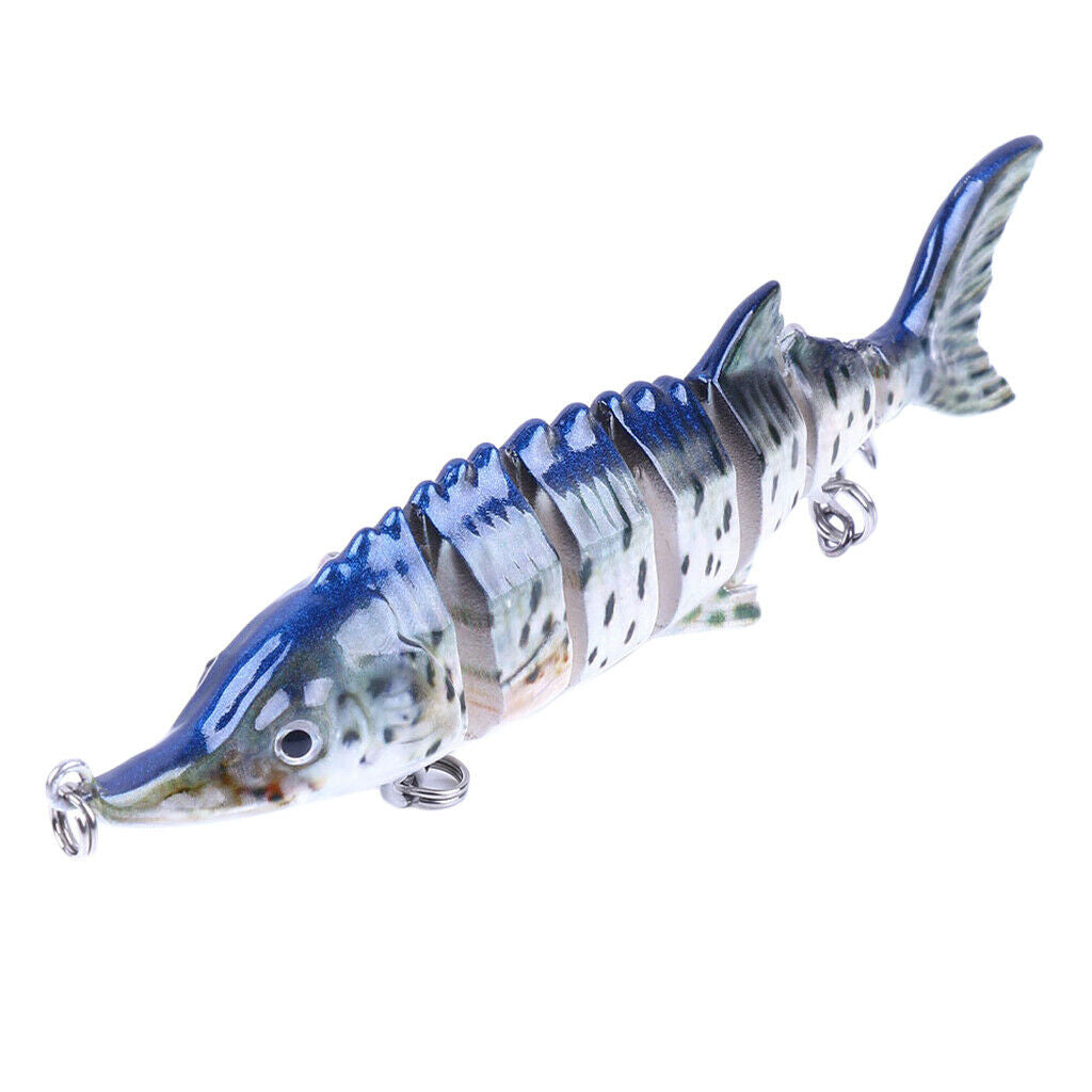 7-Segment Multi-Jointed Artificial Swimbait Hard Topwater Bass Lures 11cm