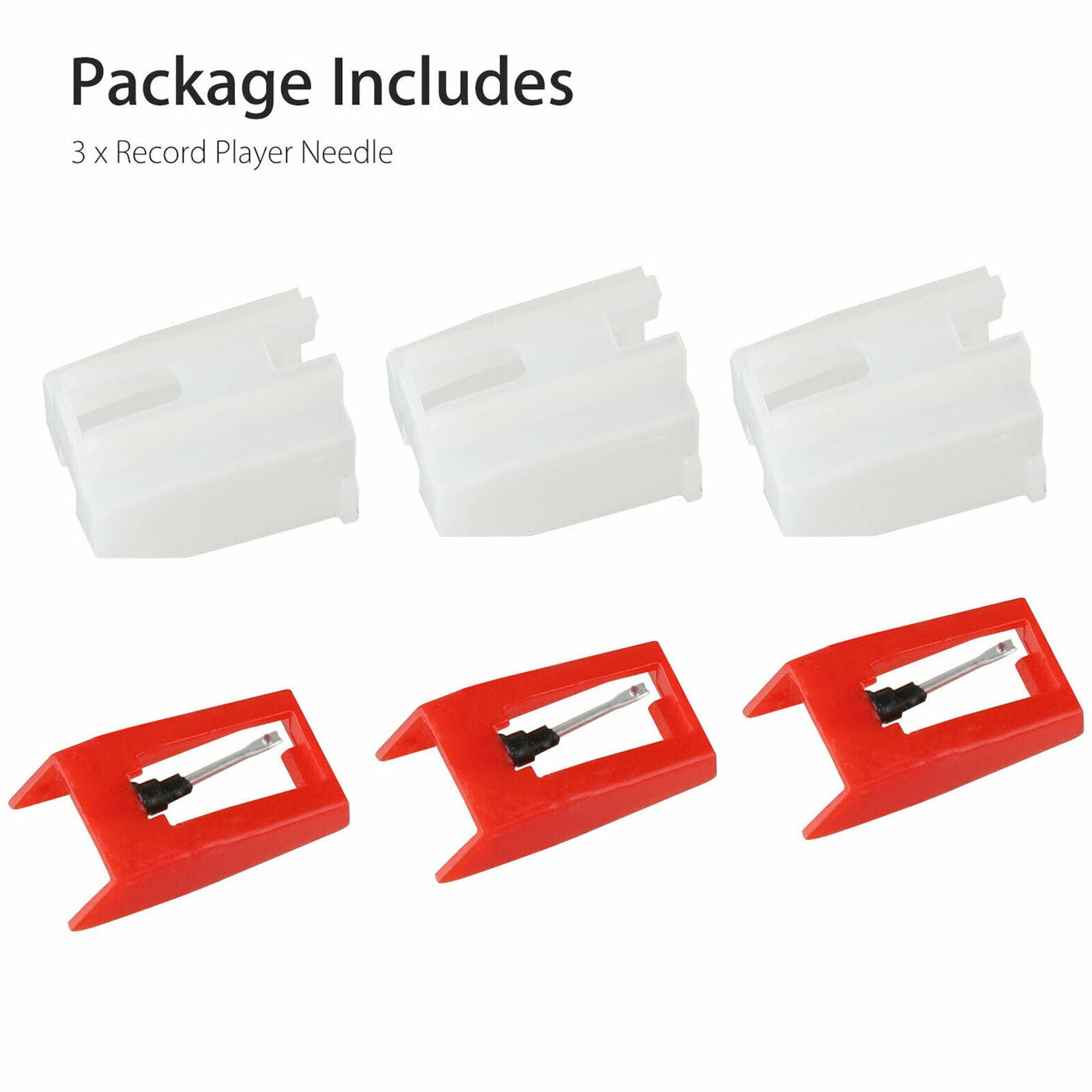 3Pcs Replacement Stylus for Turntable, Record Player Needle Diamond Stylus