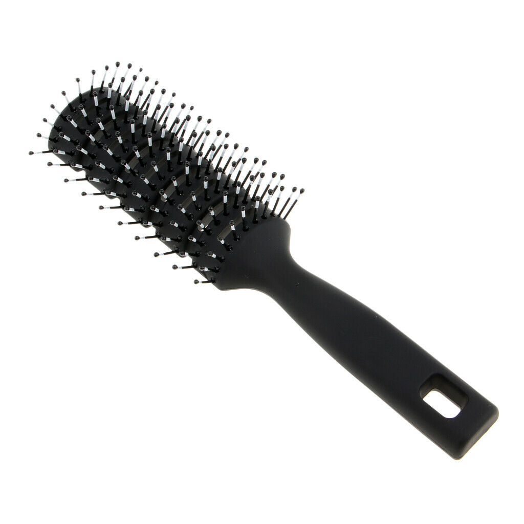 Plastic 10 Row Black Hair Comb Detangling Vent Hair Brush Comb - Anti-Static