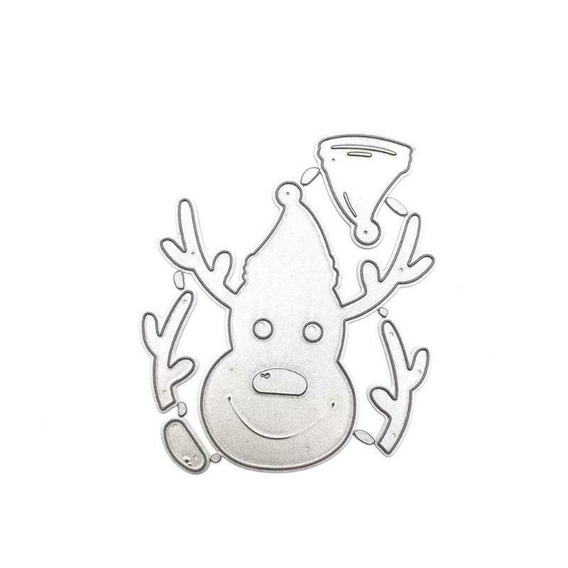 Christmas Elk Antlers Snowman Carbon Steel Cutting Dies DIY Scrapbooking Photo