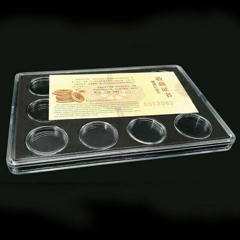 12 Holes Coin Collection Box Protective Display Case Storage Organizer Holder