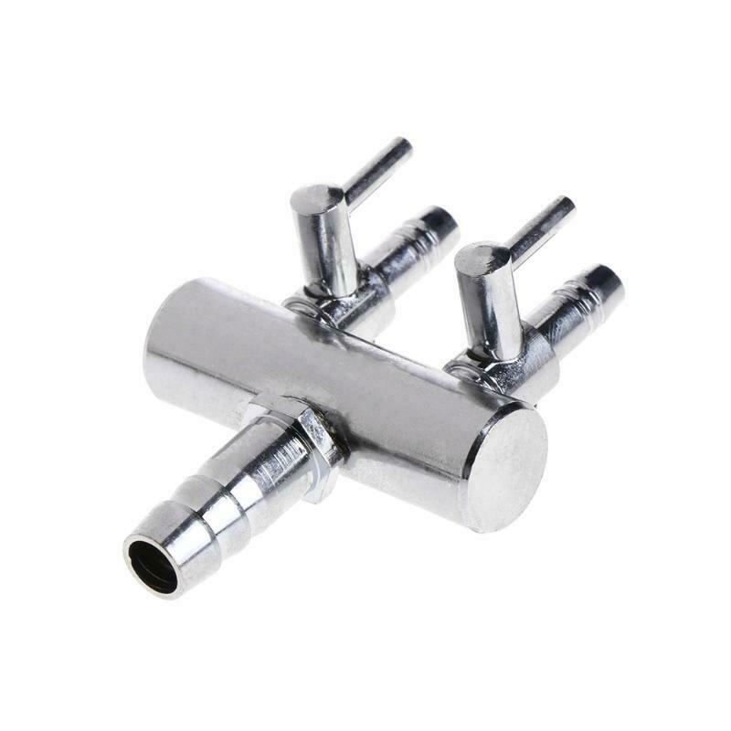 2 Way Aquarium Fish Tank Air Pump Stainless Steel Lever Control Switch Valve New