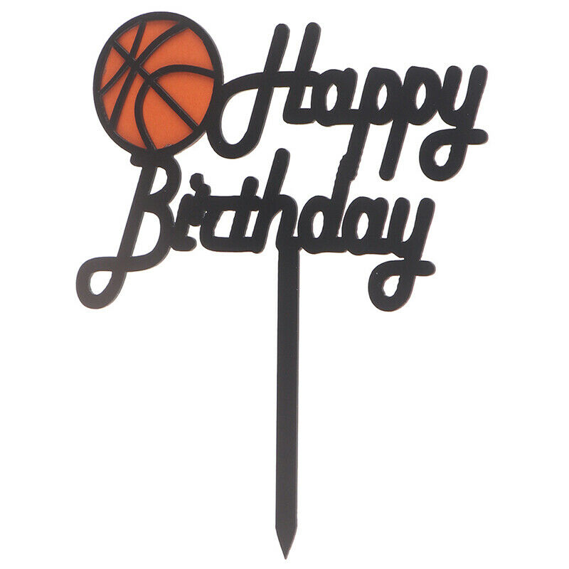 Basketball Acrylic Cake Topper Creative Happy Birthday Cake Topper For K .l8