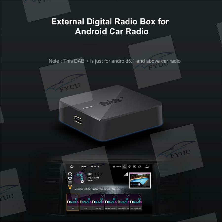 DAB+Digital Audio Broadcasting Receiver Box Android 5.1 Above w/ Type-C USB Port