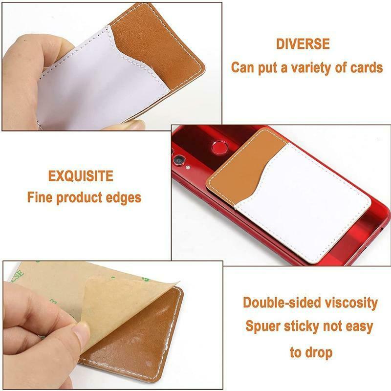 6x Sublimation Blank  Leather Mobile Wallet for Iph-one An-droid All Smartphones