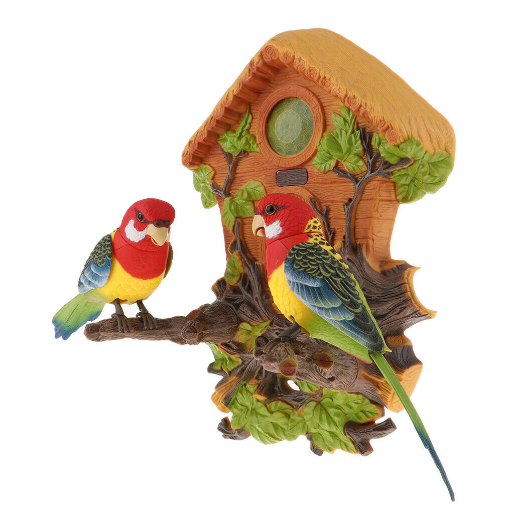 Wall-mounted Simulated Chirping Parrot Bird