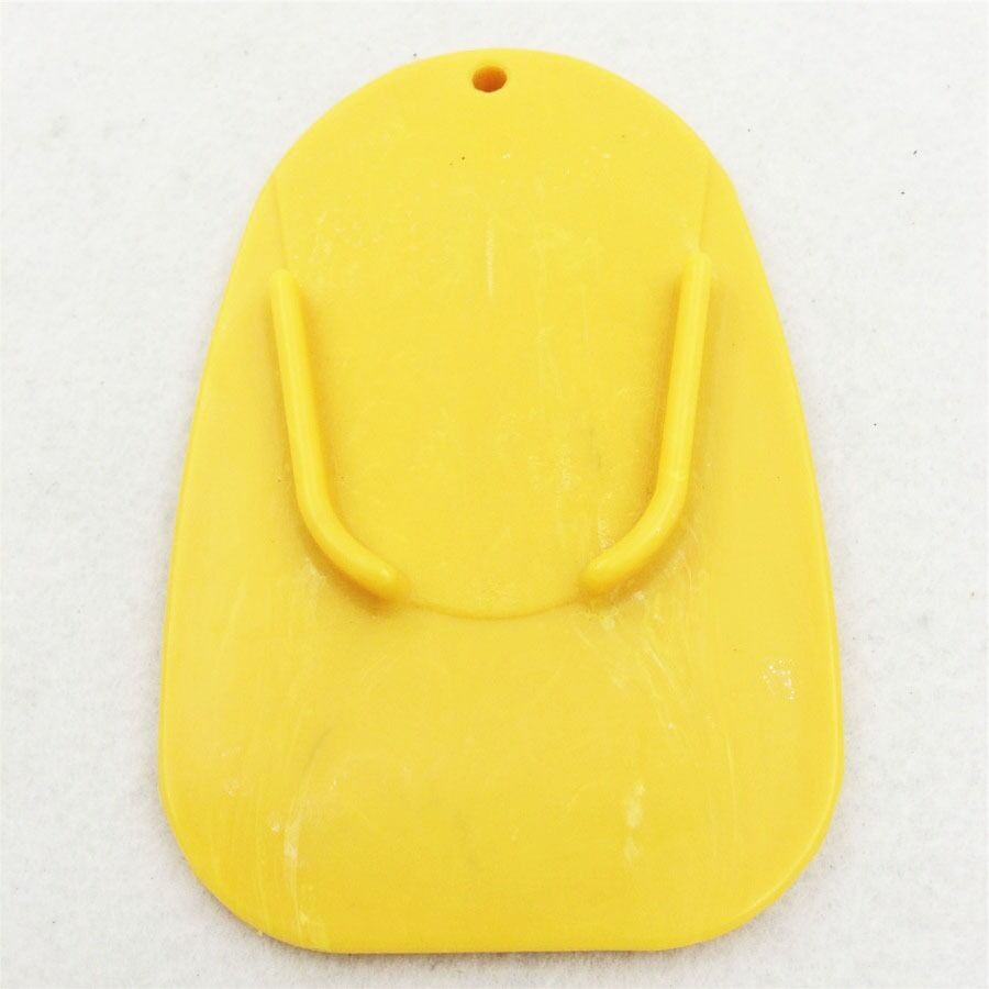 Yellow kickstand plate pad fit for Universal motorcycle 12.5 CM X 8 CM