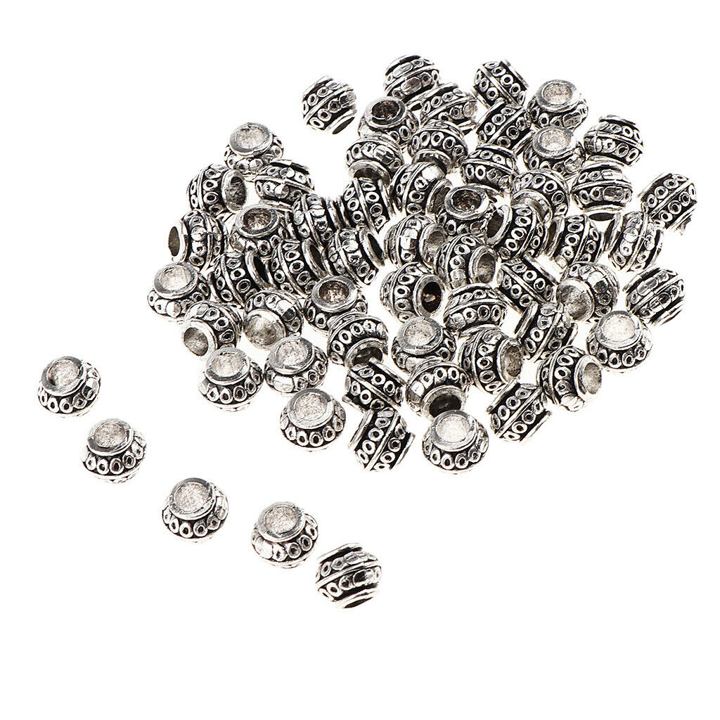 60 Pcs Round Spacer Beads Metal Beads Spacer Beads Jewelry Accessories