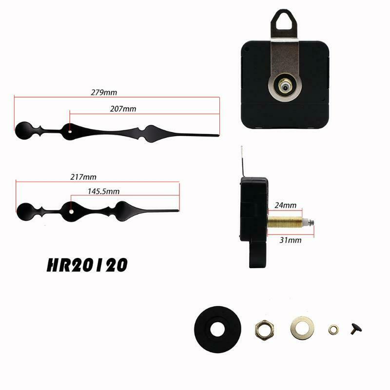 High Torque Long Shaft Silent Clock Movement Mechanism with 2 Clock Hands Repair