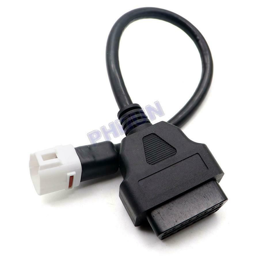 For Yamaha R1 R6 Diagnostic 4 Pin to OBD2 OBDII Cable Harness Adapter Durable