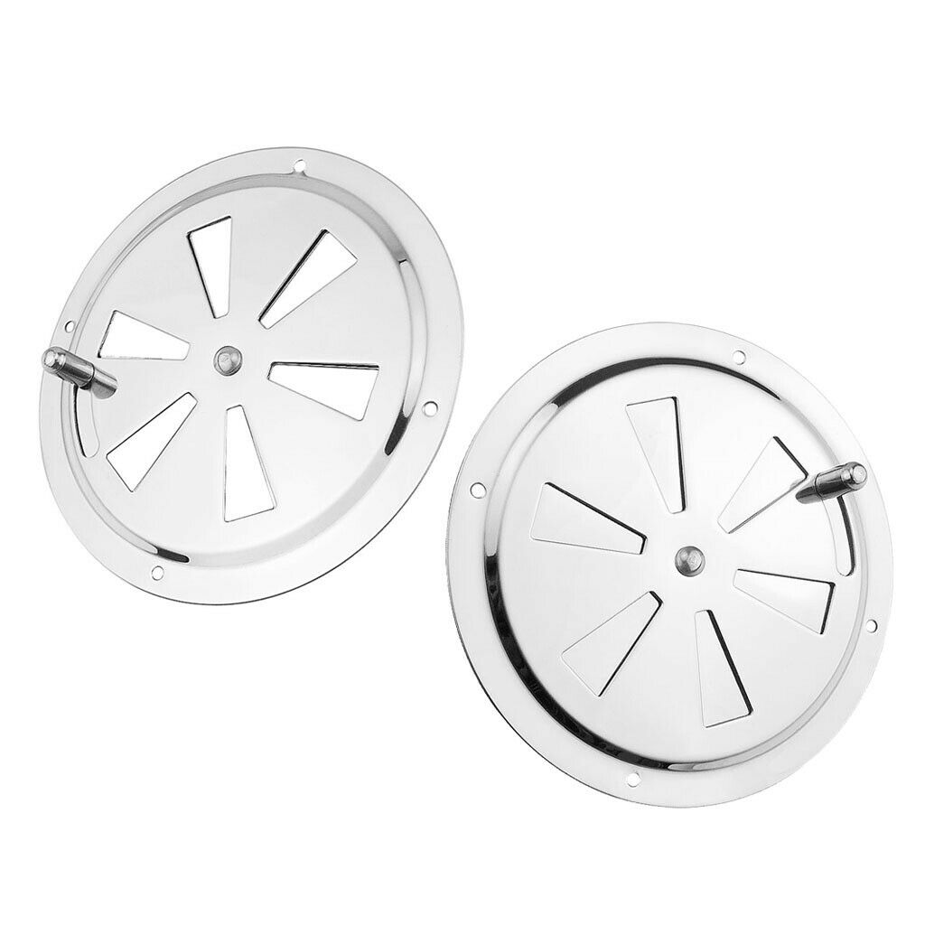 4Pcs 316 Stainless Steel Round Louver Air Vent Ventilation Gille Cover