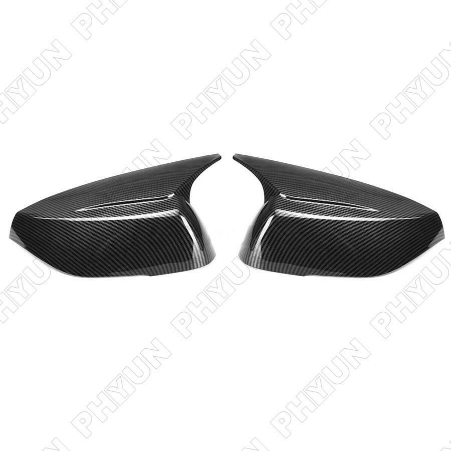 2x Carbon Fiber Look Car Side Mirror Cover Cap Trim For INFINITI Q50 Q70 2014-21