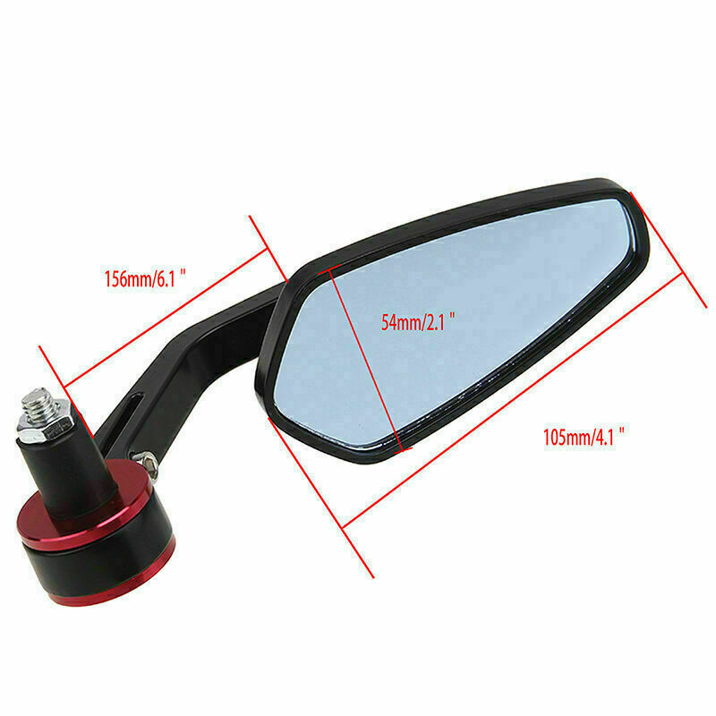 Rear View Side Mirror Handle Bar End Universal Motorcycle Scooter Sport Bike