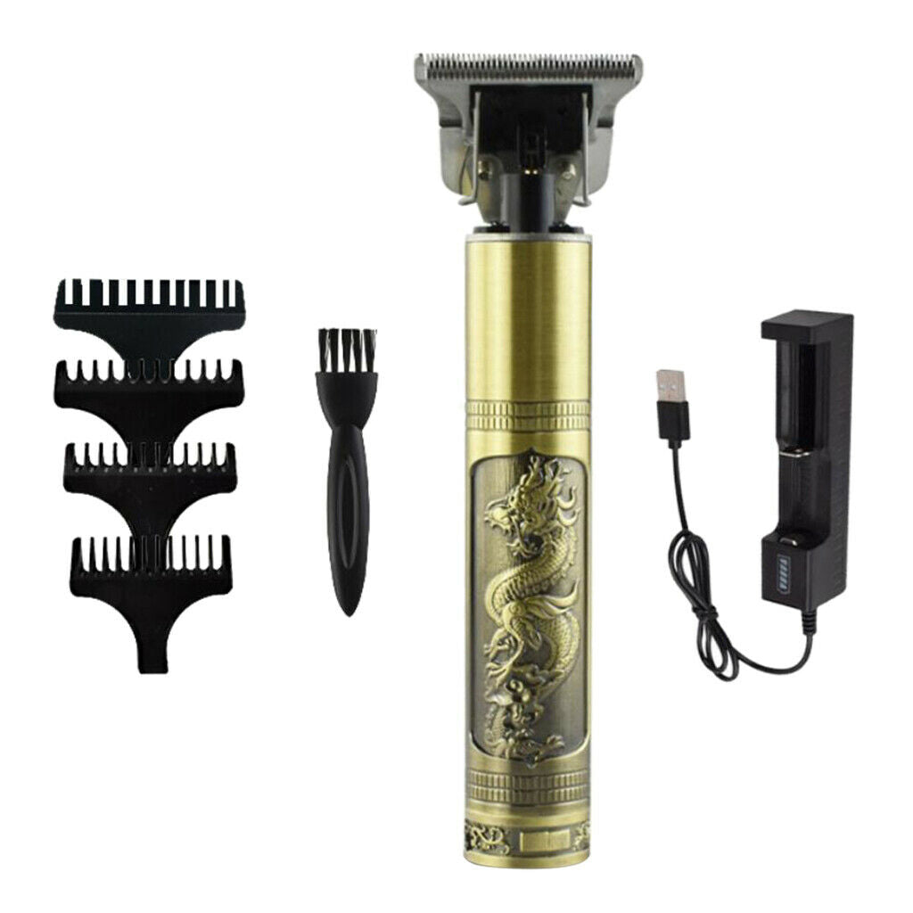 Electric Trimmer Boys Men's Clipper & Gown Kit T Outliner for Oil Head Home