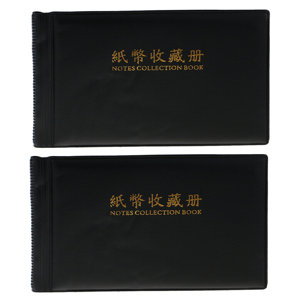 Set of 2pcs Numismatic Album Collection of Banknotes Papers Ancient Coins 30
