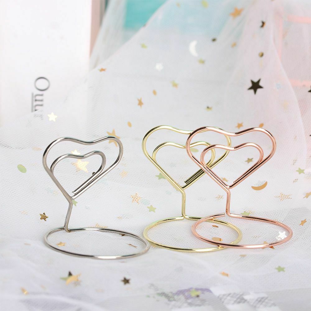 Clamp Ring Shape Photos Clips Table Numbers Holder Place Card Clamps Stand