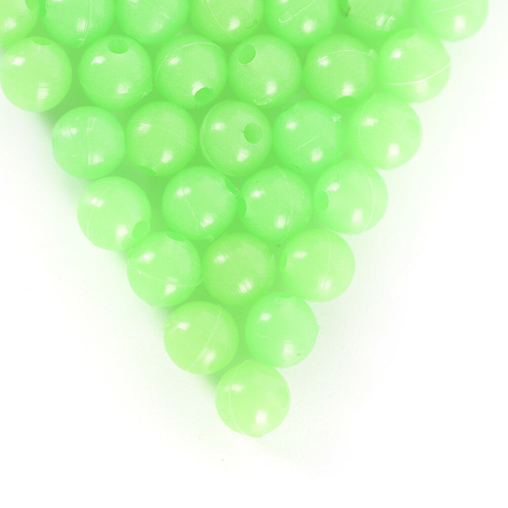 100X 5mm Round Luminous Glow Rig Beads Sea Fishing Lure Lures Floating Tackle BD