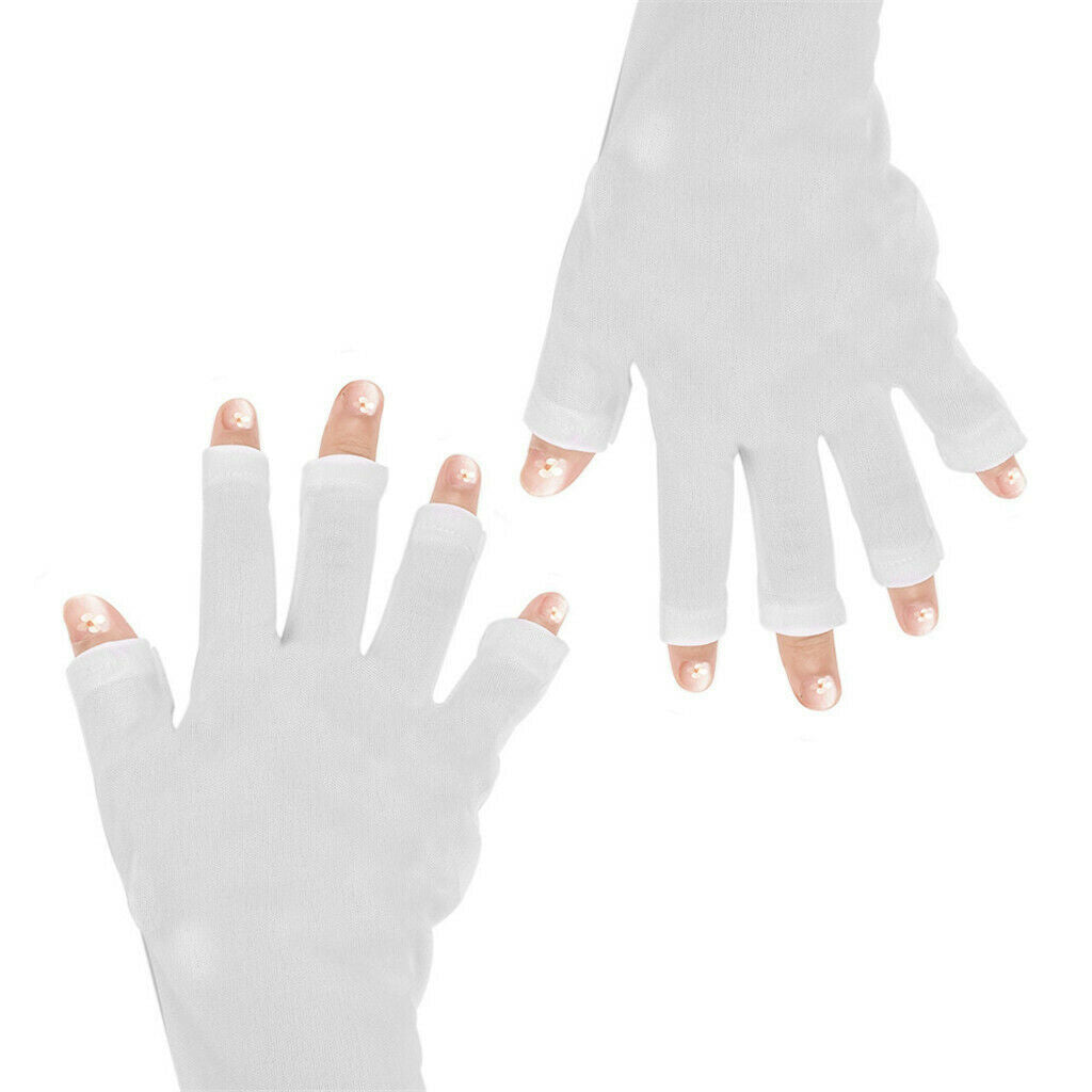 5 Pairs Fabric Anti UV Manicure Protection Gloves for Gel Polish LED Lamp
