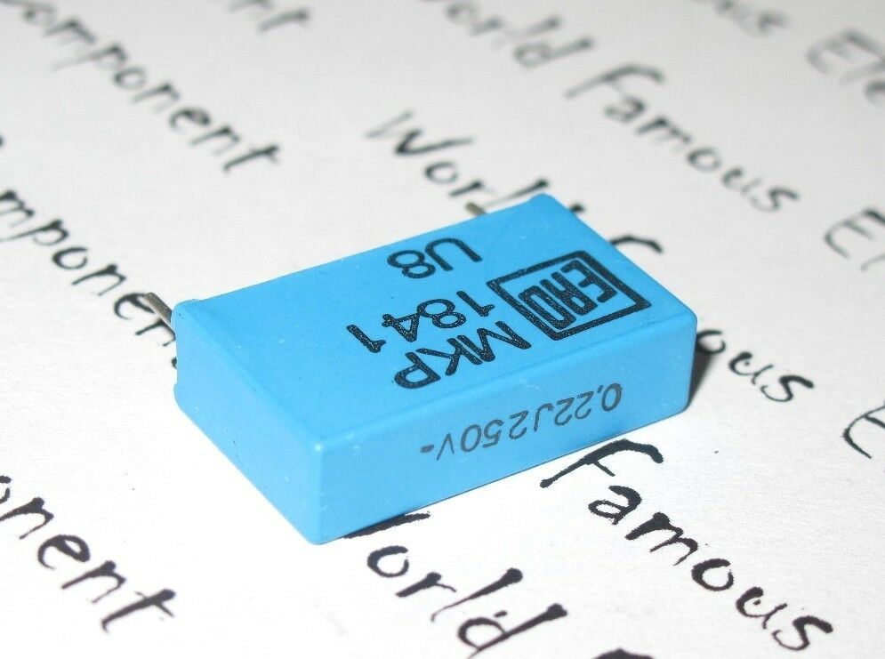 4pcs-Roederstein(ERO) MKP1841 0.22uF (0.22µF 220nF) 250V 5% p:22.5mm Capacitor