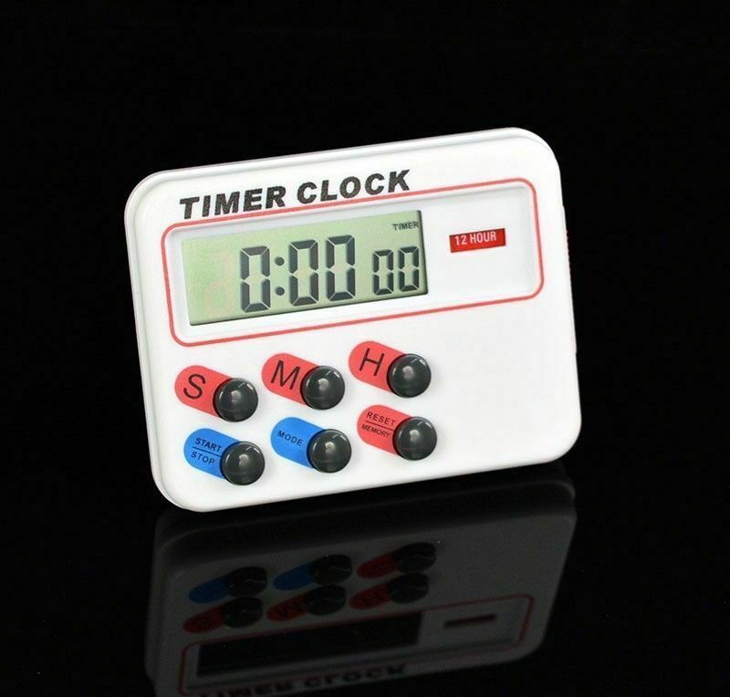 Digital LCD Sports Clock 12/24 hours with memory Funcation Kitchen Cooking Timer