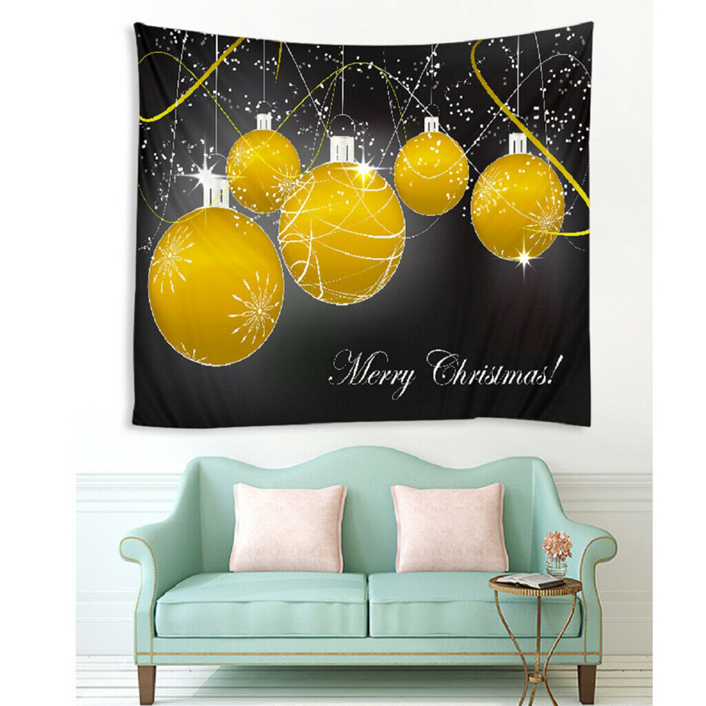 Christmas Wall Hanging Tapestry 150x150cm for TV Backdrop Home Decor Durable