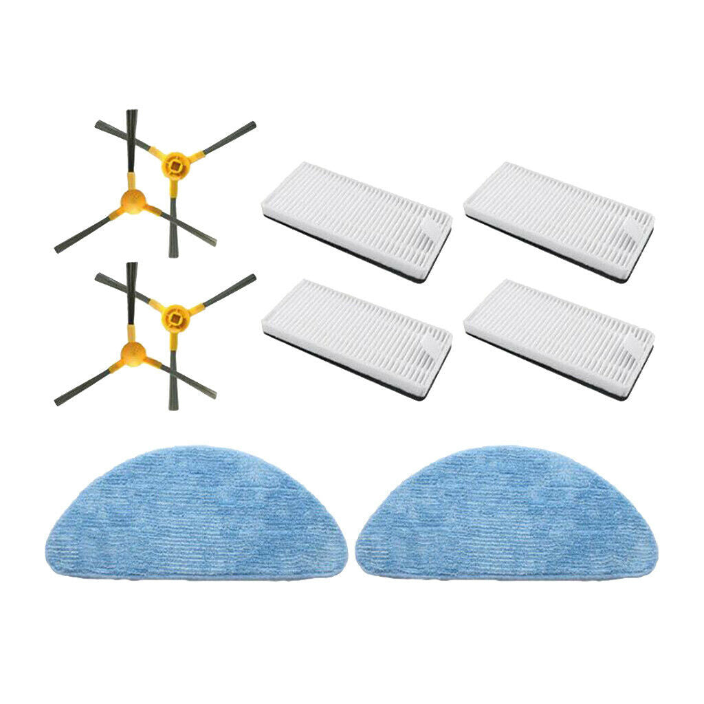 Filters + Side Brushes + Mop Side Brushes Replacement Cloth Set For