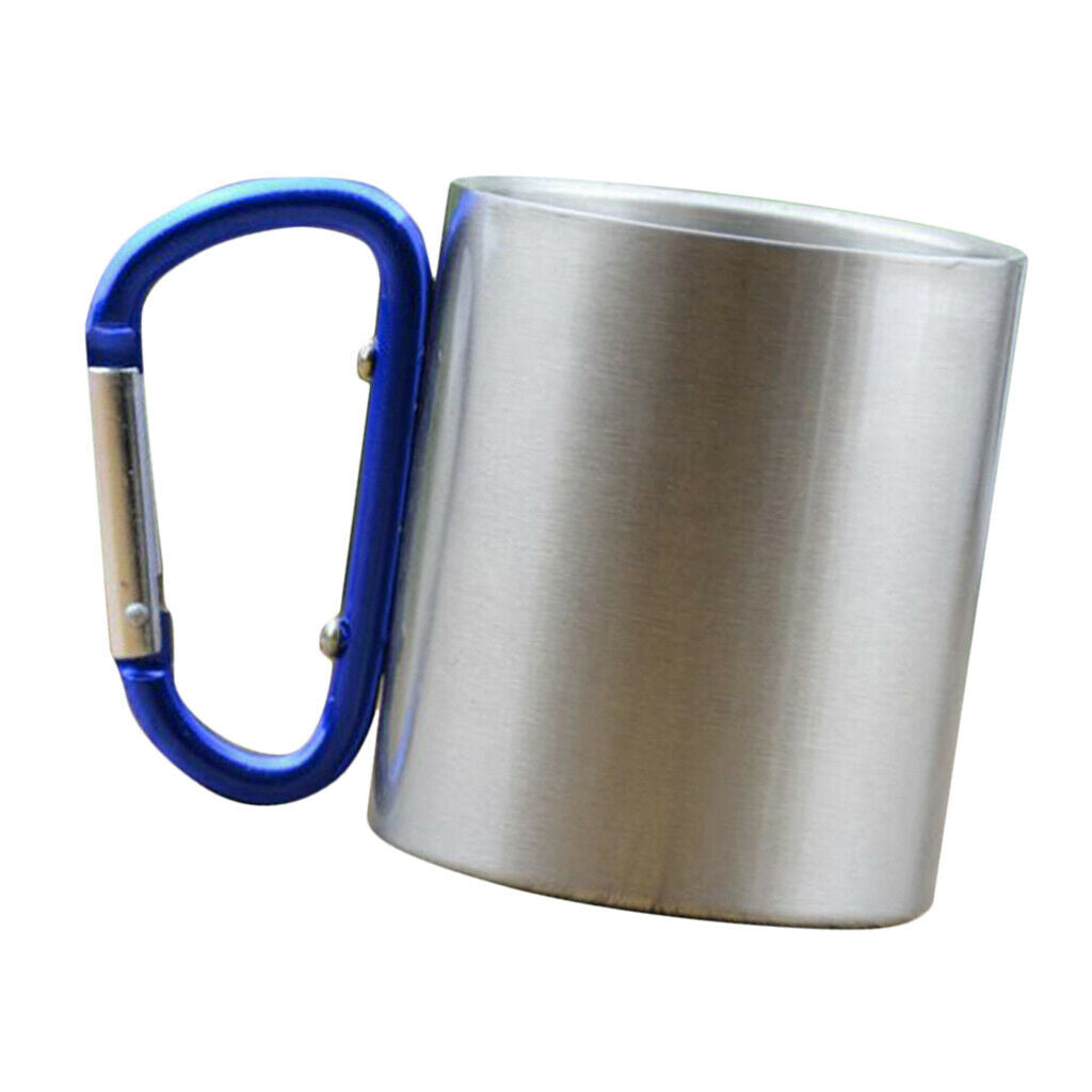 2pcs Healthy BPA Free Camping Portable Mugs Coffee Beer Cups Green&Blue 10oz