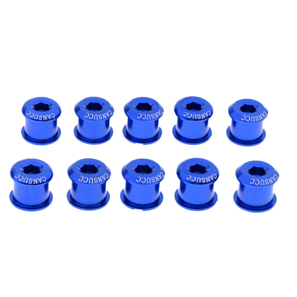 10 Pieces Aluminum  Chainring Crankset Fixing Bolt Ring Screw Kits