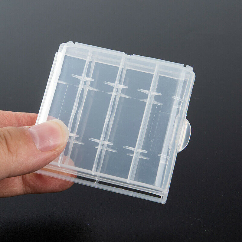 4 grid Portable Hard Plastic Case Holder Storage Box Cover for AA / AAA B.l8