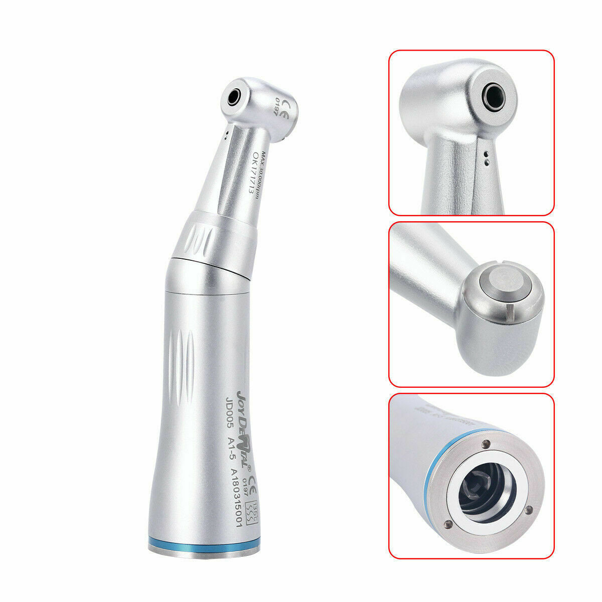 2PCS Dental Contra Angle Low Speed Handpiece Inner Water Spray Push Button