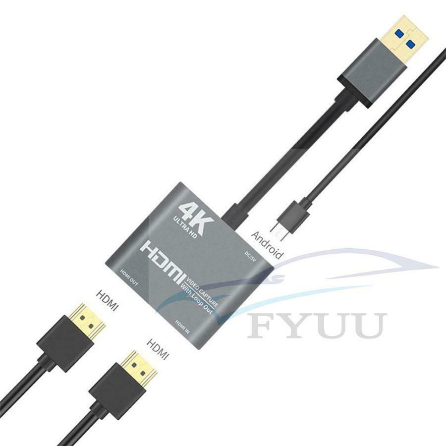 HDMI 4K USB 3.0 1080P Video Capture Card Screen Record Video Audio Loop Out