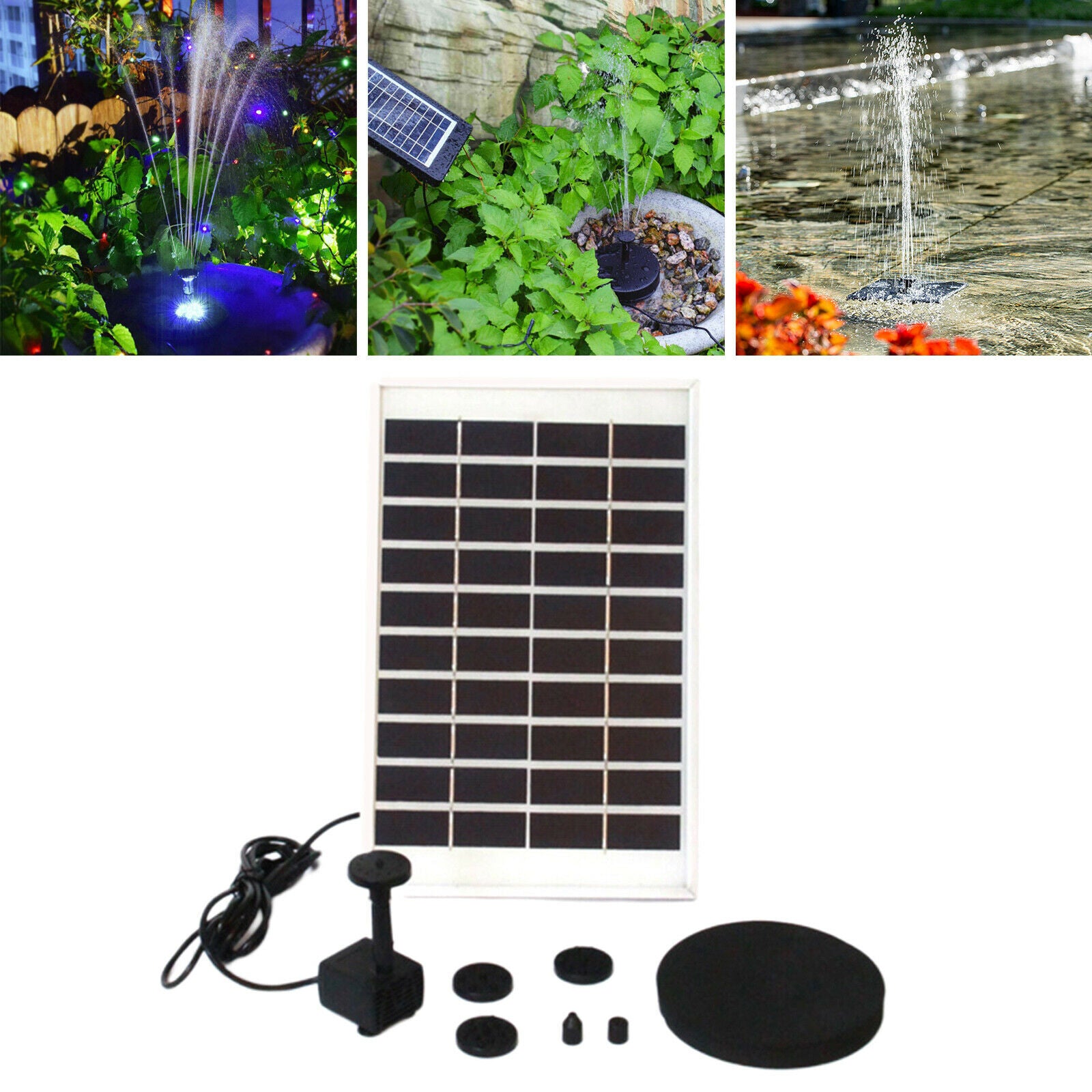 Solar Powered Fountain Fountain Pump for Pond, Pool, Garden Decoration