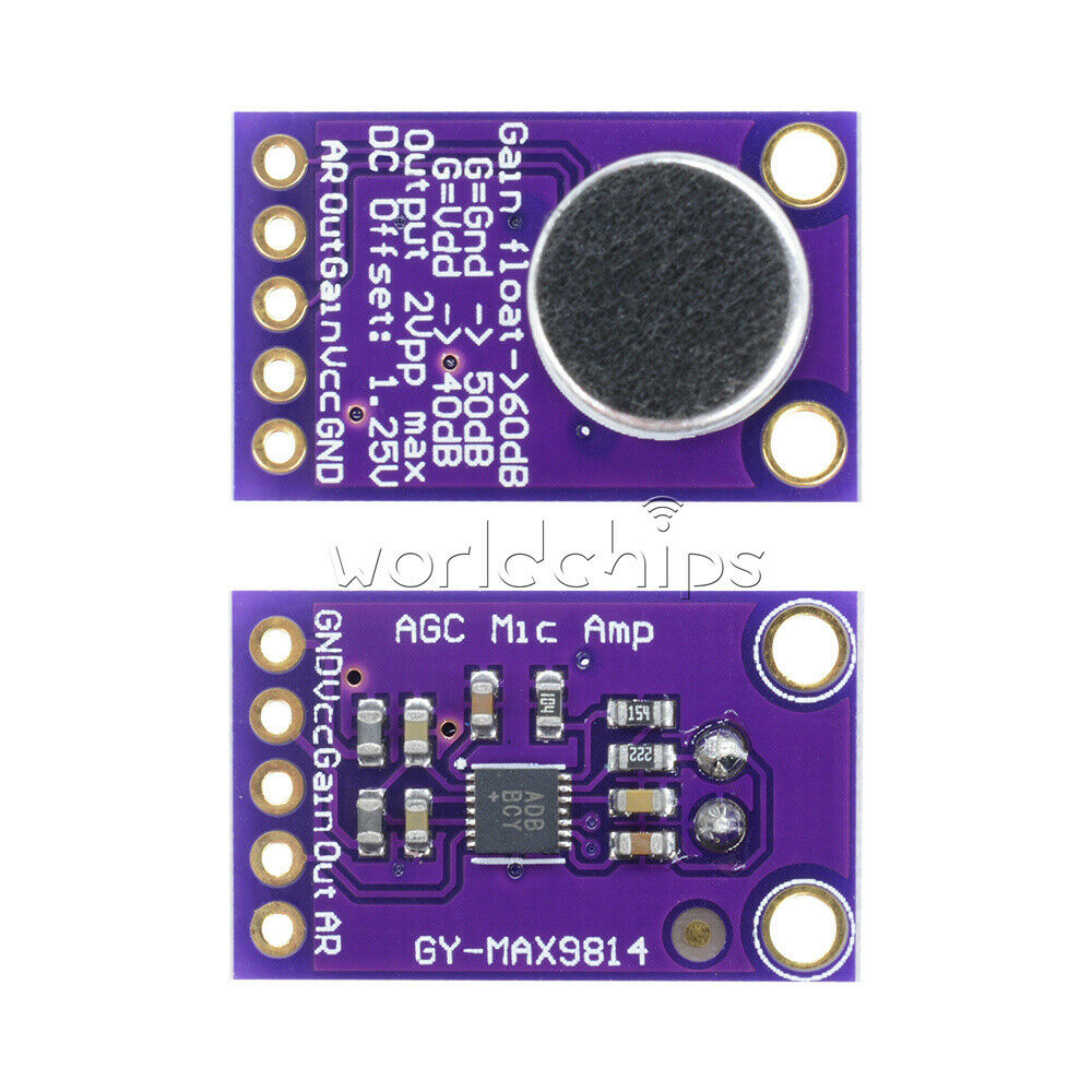Electret Microphone Amplifier Module MAX9814 Auto Gain Control for Arduino
